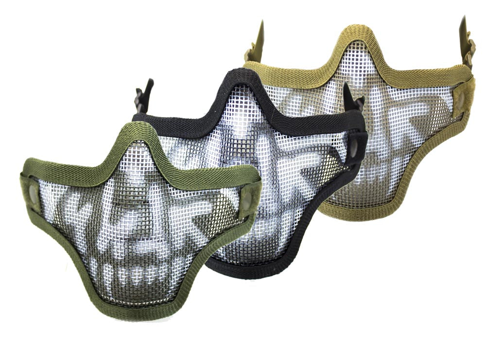 Nuprol Mesh Lower Face Shield Skull Black