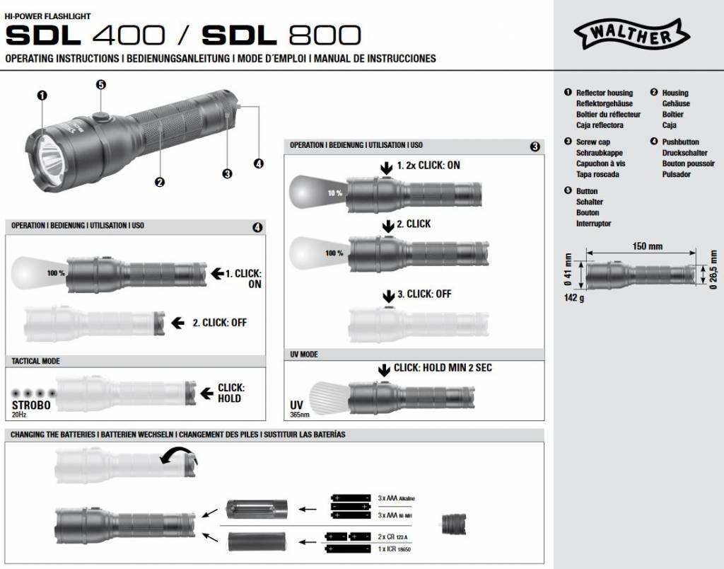 Umarex Walther Flashlight SDL 400